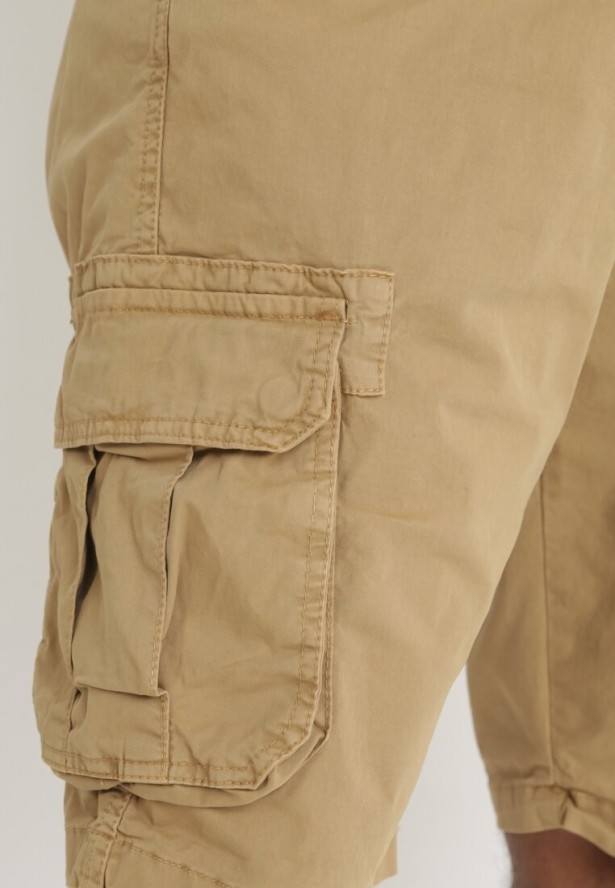 Ciemnobeżowe Bawełniane Szorty Cargo Valesha