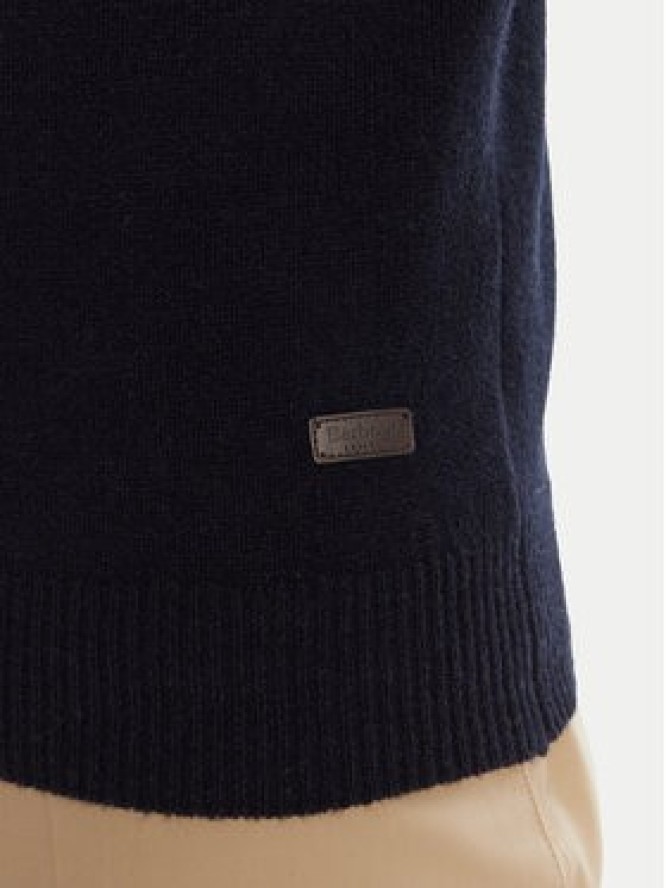 Barbour Sweter Patch Crew MKN0584NY91 Granatowy Regular Fit