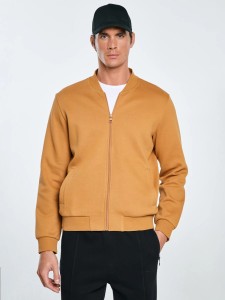 Bluza męska bomber jasnobrązowa Wladorb 803