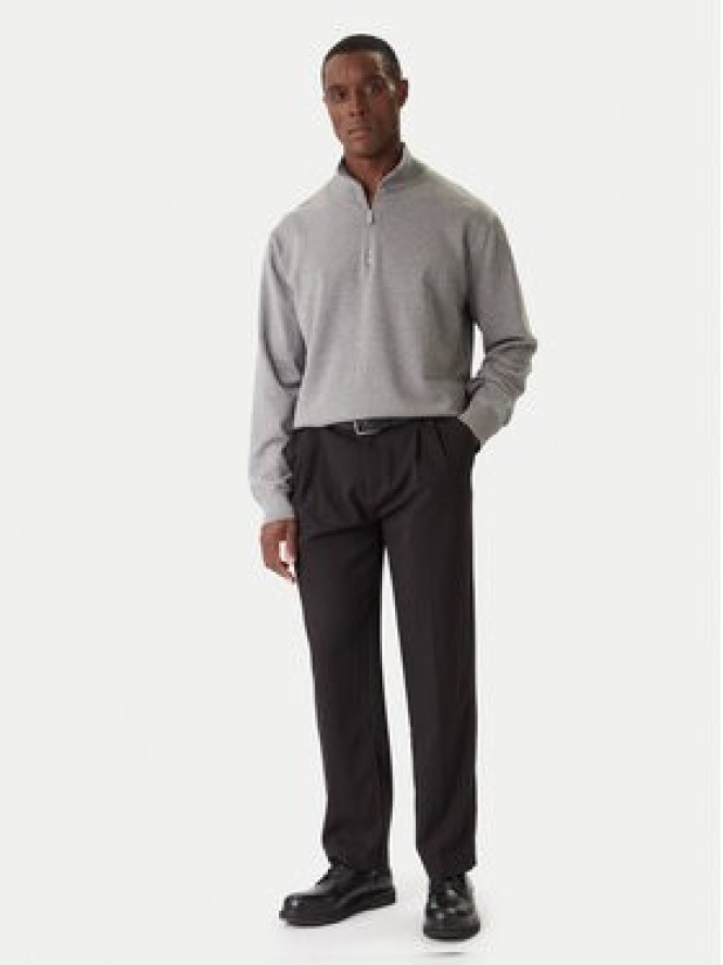 Calvin Klein Sweter LV040BM356 Szary Regular Fit