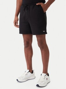 Tommy Jeans Szorty sportowe Flag Beach DM0DM21931 Czarny Regular Fit