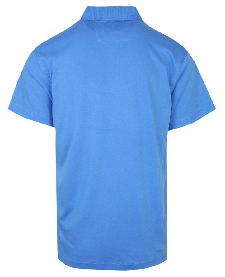 Koszulka POLO, Niebieska Casualowa, Krótki Rękaw, Jednokolorowa, T-shirt -BARTEX