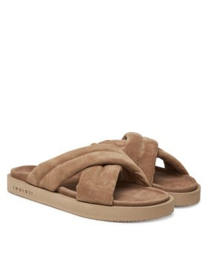 Inuikii Klapki Suede Crossed 50102-500 Beżowy