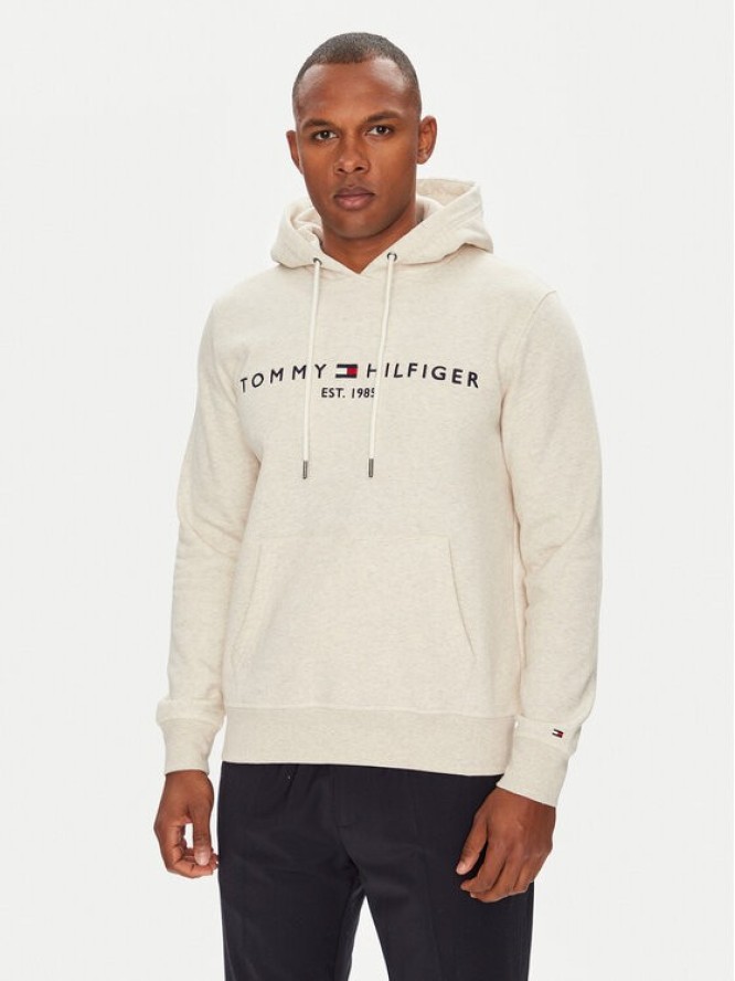 Tommy Hilfiger Bluza Logo MW0MW11599 Beżowy Regular Fit