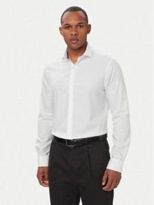 Calvin Klein Koszula LV019EU120 Biały Slim Fit