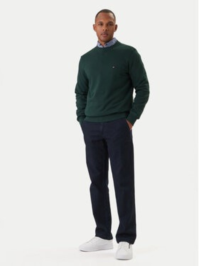 Tommy Hilfiger Bluza Essential MW0MW37237 Zielony Regular Fit