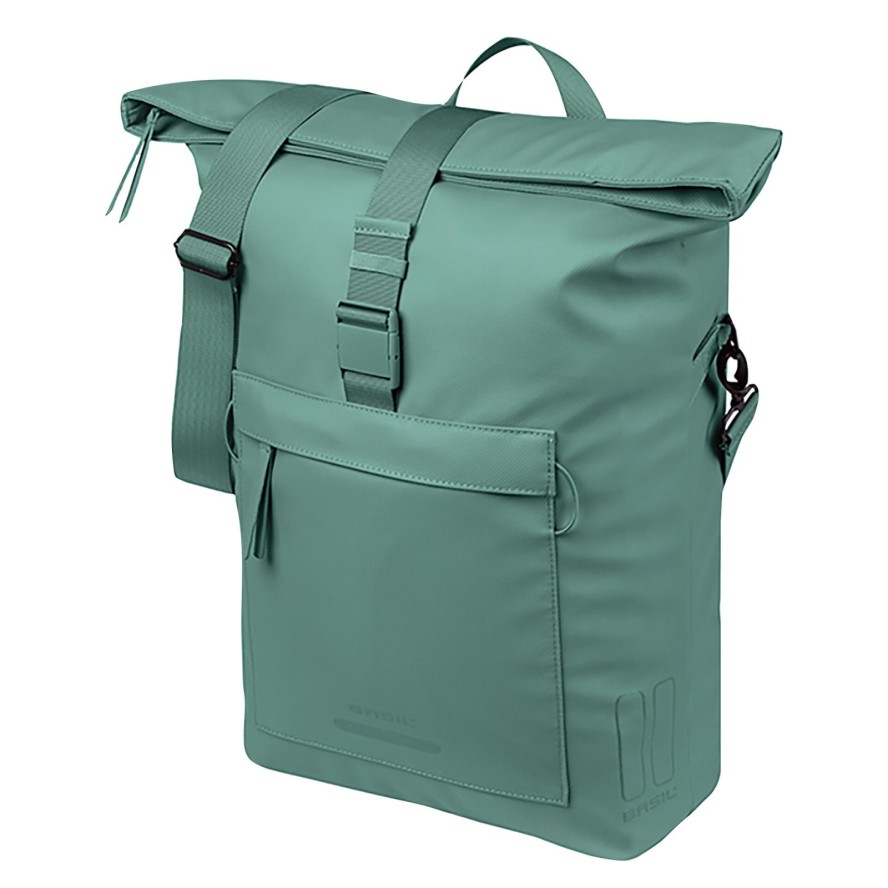 Torba rowerowa Brooklyn MIK Hooks, srebrno-zielona