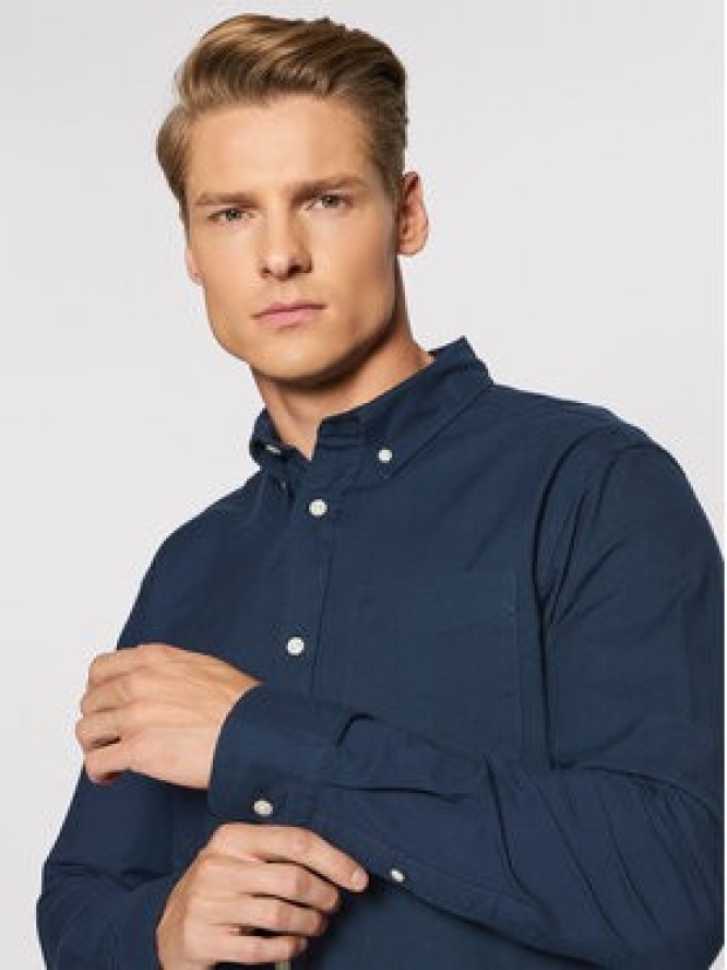 Jack & Jones Koszula Brook Oxford 12192150 Granatowy Slim Fit