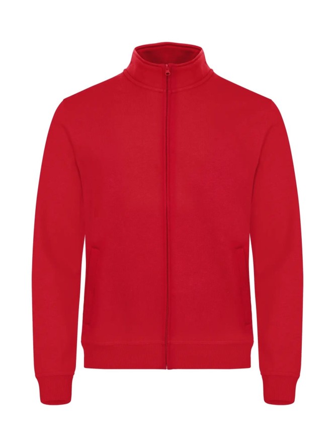 clique Basic Cardigan z dresowego materiału z suwakiem w tonacji – red