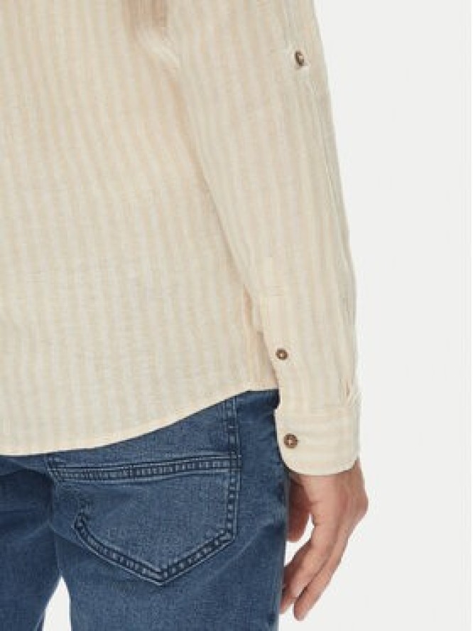 INDICODE Koszula Dikson 20-511 Beżowy Regular Fit