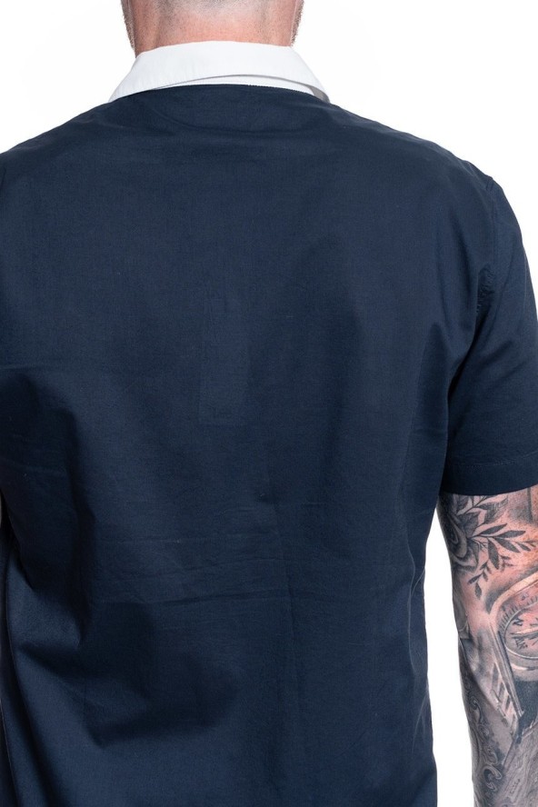 MĘSKA KOSZULA LEE SS BOWLING SHIRT REGULAR FIT SKY CAPTAIN L68BTGHY 112117040