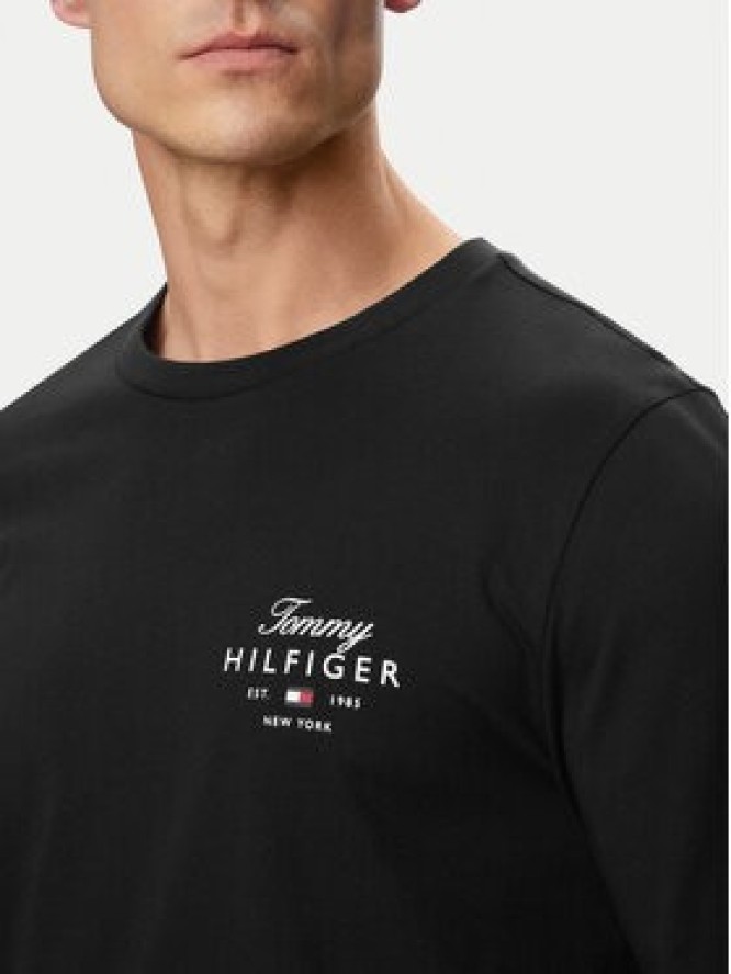 Tommy Hilfiger Longsleeve Script Stack MW0MW43225 Czarny Regular Fit