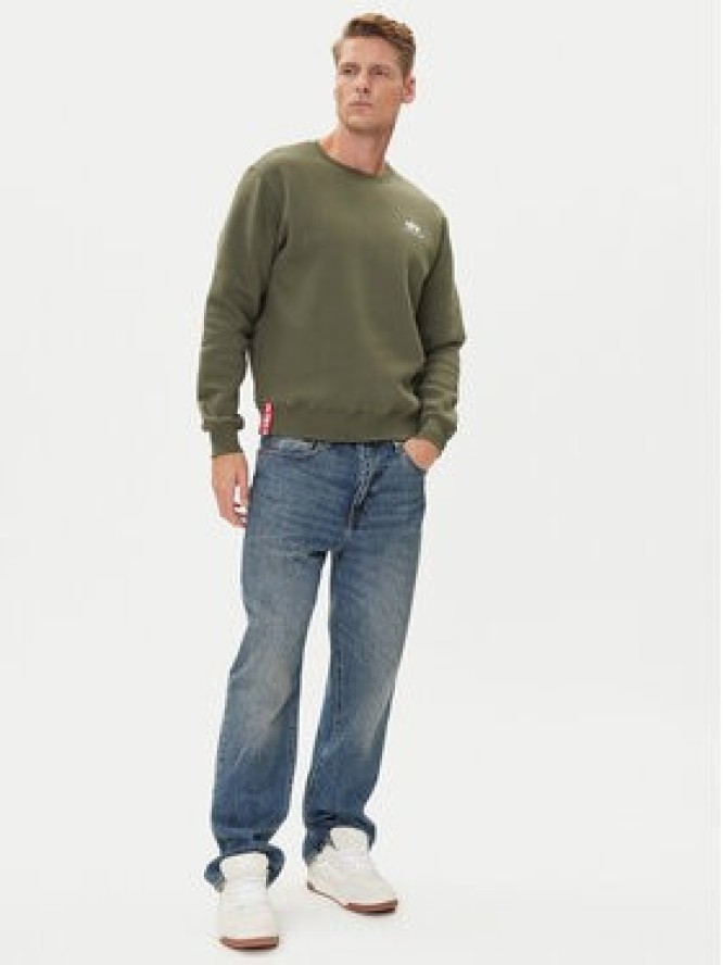 Alpha Industries Bluza Basic 188307 Zielony Regular Fit