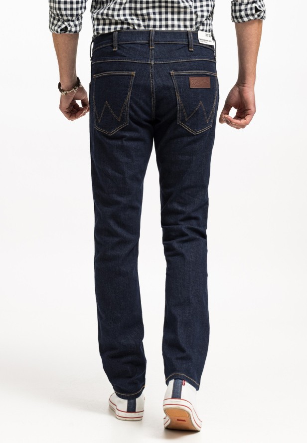 WRANGLER GREENSBORO MĘSKIE SPODNIE JEANSOWE JEANSY DŻINSY RINSE BLUE W15QSQX36 112142833