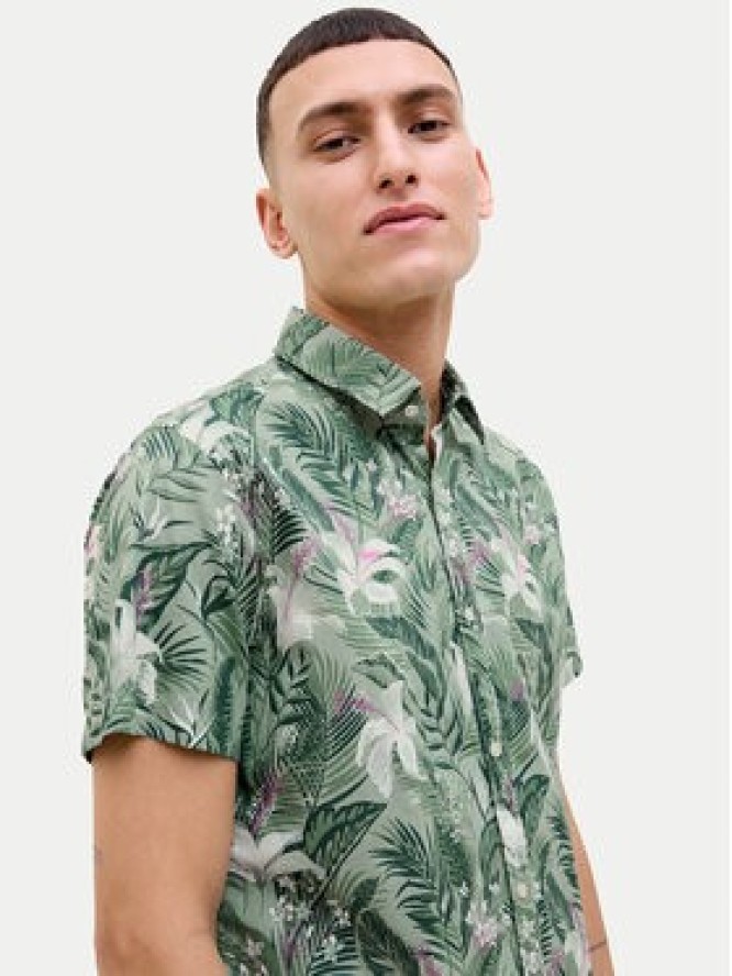 Jack & Jones Koszula Hawaii 12269137 Zielony Comfort Fit