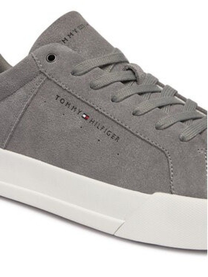Tommy Hilfiger Sneakersy Th Court Suede FM0FM05824 Szary
