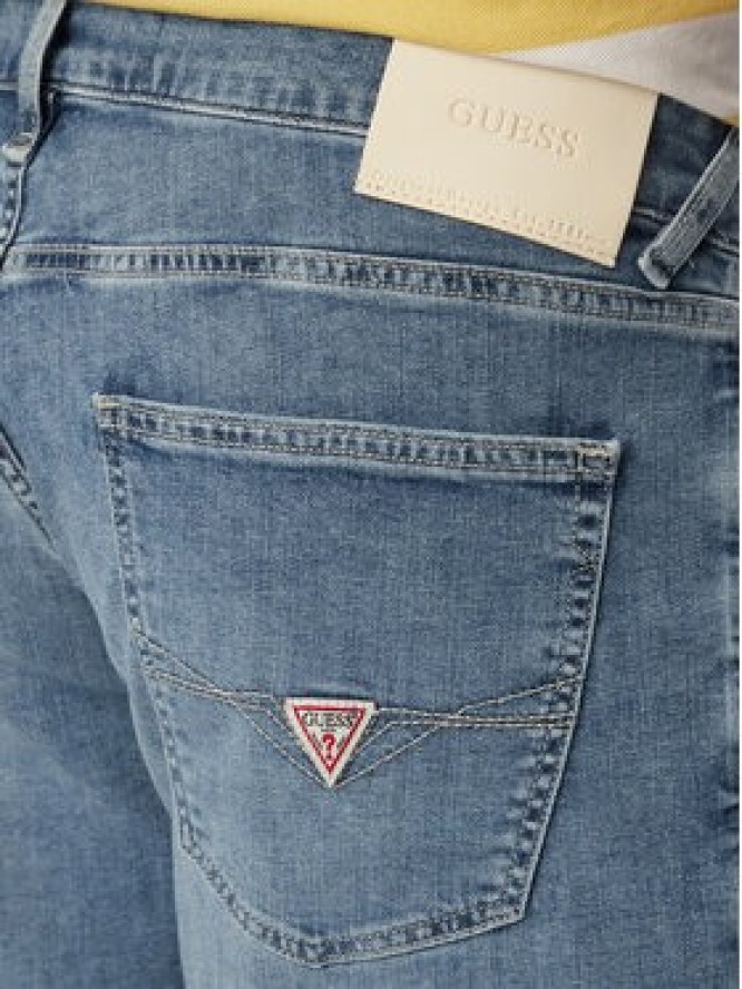 Guess Szorty jeansowe M6GD01 D0758 Niebieski jasny Regular Fit
