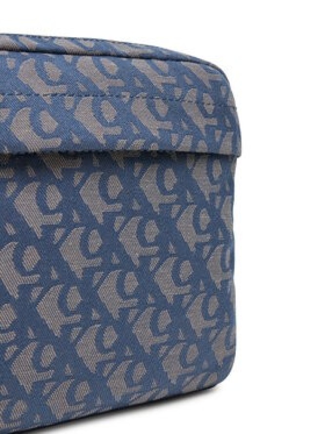 Calvin Klein Saszetka Slouched Monogram Mini Zip Fligh LV04G3175G Błękitny