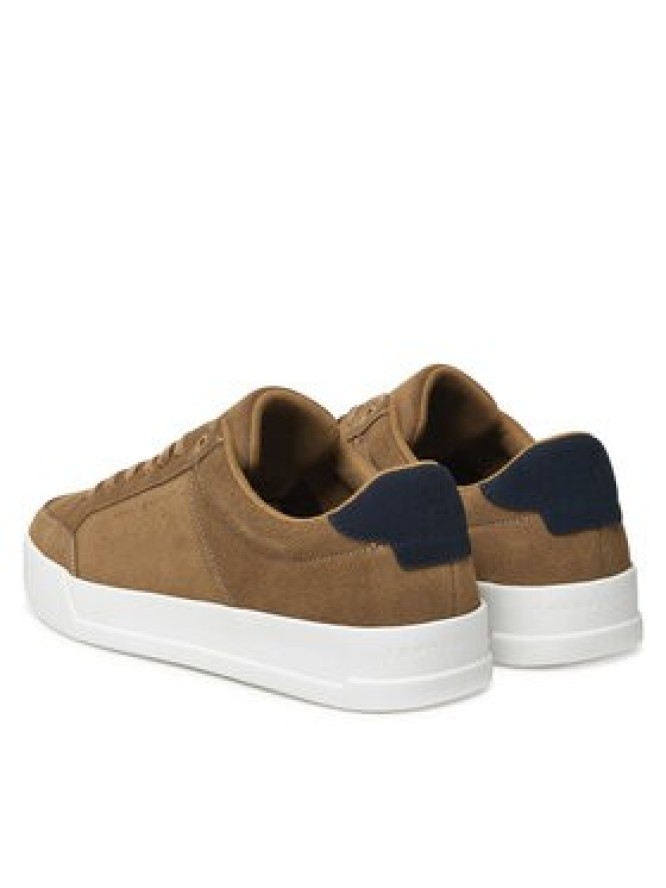 Tommy Hilfiger Sneakersy Th Court Summer Suede FM0FM05517 Brązowy