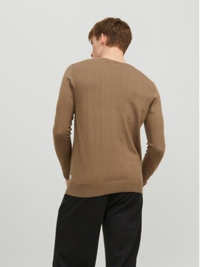 Jack & Jones Sweter 12208364 Brązowy Regular Fit