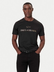 Paul&Shark T-Shirt 99311007 Czarny Regular Fit