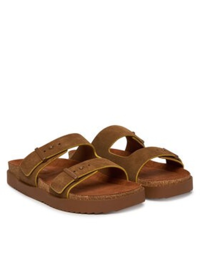 Tommy Hilfiger Klapki Cork Adjustable Suede Sandal FM0FM05869 Brązowy