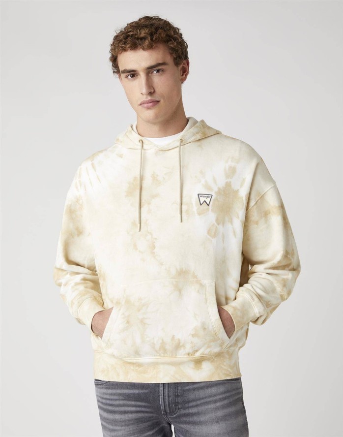 MĘSKA BLUZA WRANGLER HOODIE PAPYRUS W6E1HAXME 112130725