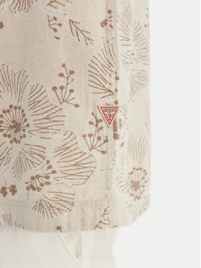 Guess Koszula M6GH29 W1718 Beżowy Regular Fit