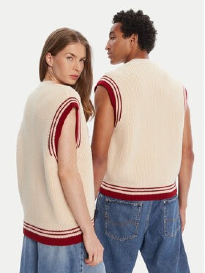 AMI Paris Sweter UKS768.KN0068 Beżowy Regular Fit