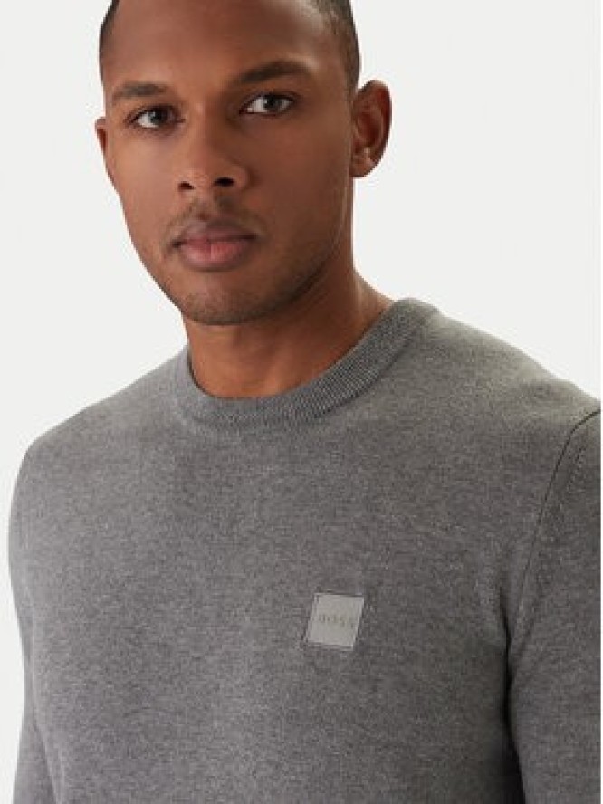 BOSS Sweter Kanovano 50527583 Szary Regular Fit