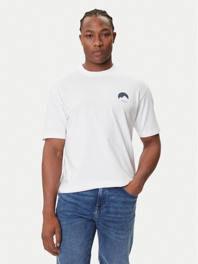 BOSS T-Shirt Te_Move 50547087 Biały Relaxed Fit