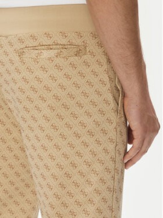 Guess Spodnie dresowe Korbin Z2BB05 FL04Q Beżowy Regular Fit