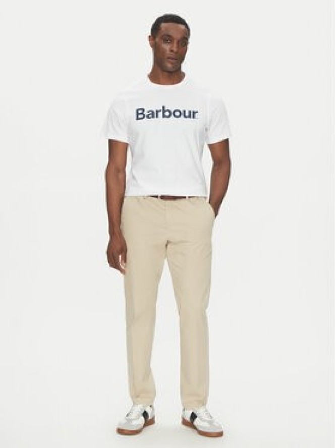 Barbour T-Shirt Logo MTS0531WH51 Biały Tailored Fit