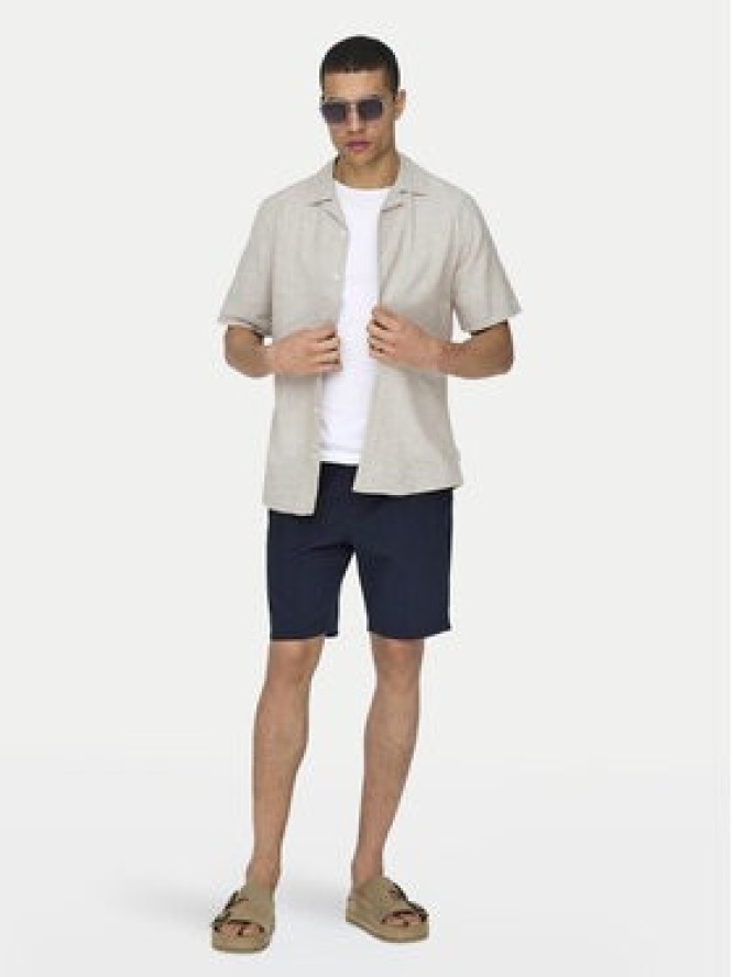 Only & Sons Koszula Caiden 22025116 Beżowy Slim Fit