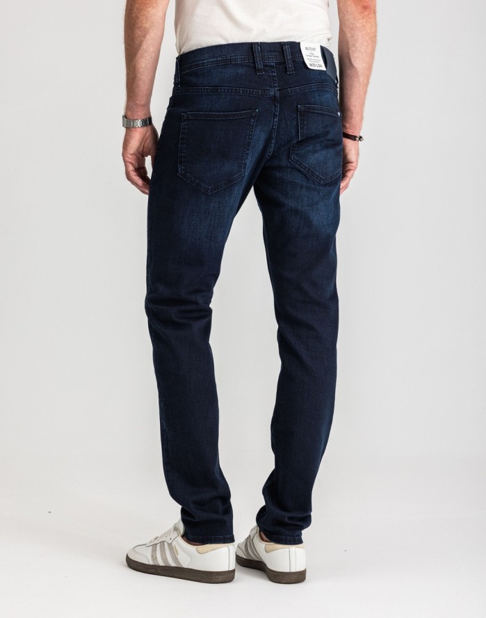 Męskie Spodnie Jeansowe Mustang Style Oregon Tapered Denim Blue 1017122 5000 801