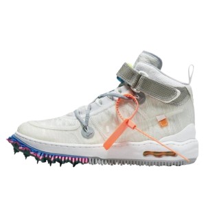 Buty do chodzenia dla dorosłych Air Force 1 Mid Off-White Clear White