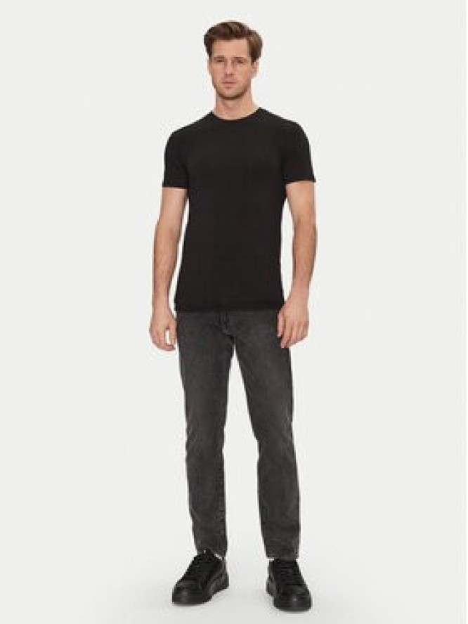 Resteröds Komplet t-shirtów 27040 2 Czarny Slim Fit