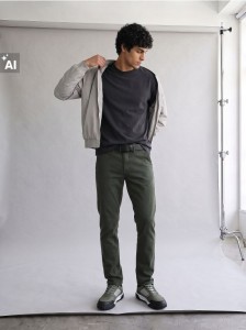 Jeansy slim fit - zielony