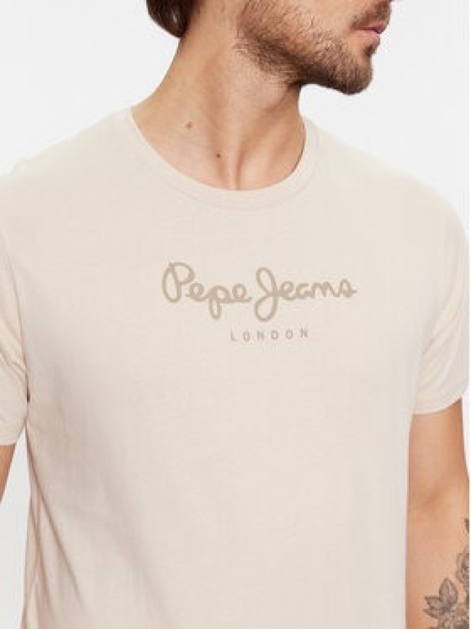 Pepe Jeans T-Shirt Eggo N PM508208 Beżowy Regular Fit