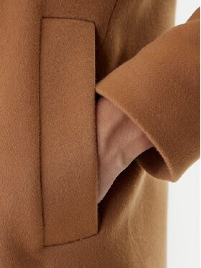 Tommy Hilfiger Płaszcz wełniany MW0MW40768 Brązowy Regular Fit