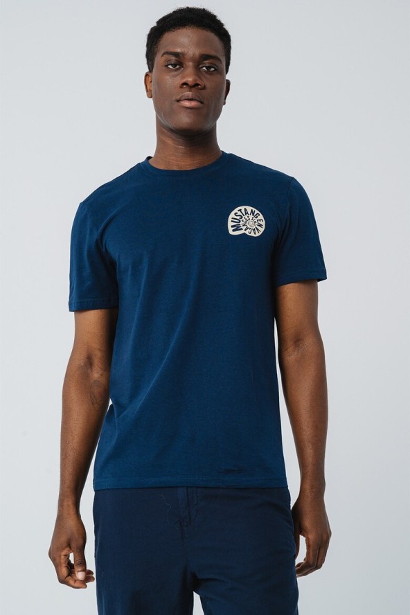Męski T-Shirt Mustang Style Austin Dress Blues 1016489 5334