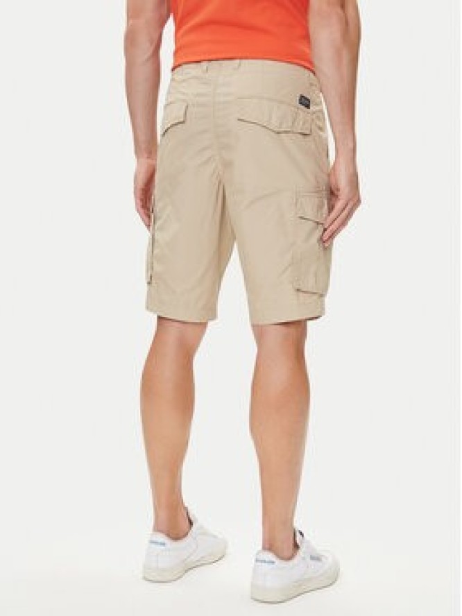 Petrol Industries Szorty materiałowe M-1050-SHO600 Beżowy Cargo Fit