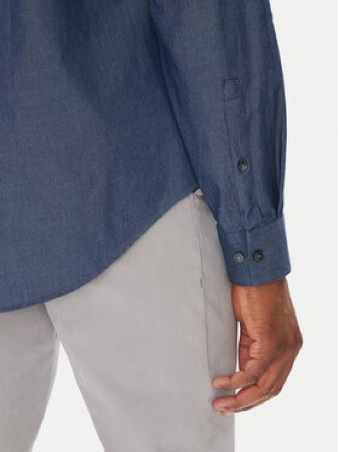 Calvin Klein Koszula LV019EU024 Granatowy Slim Fit