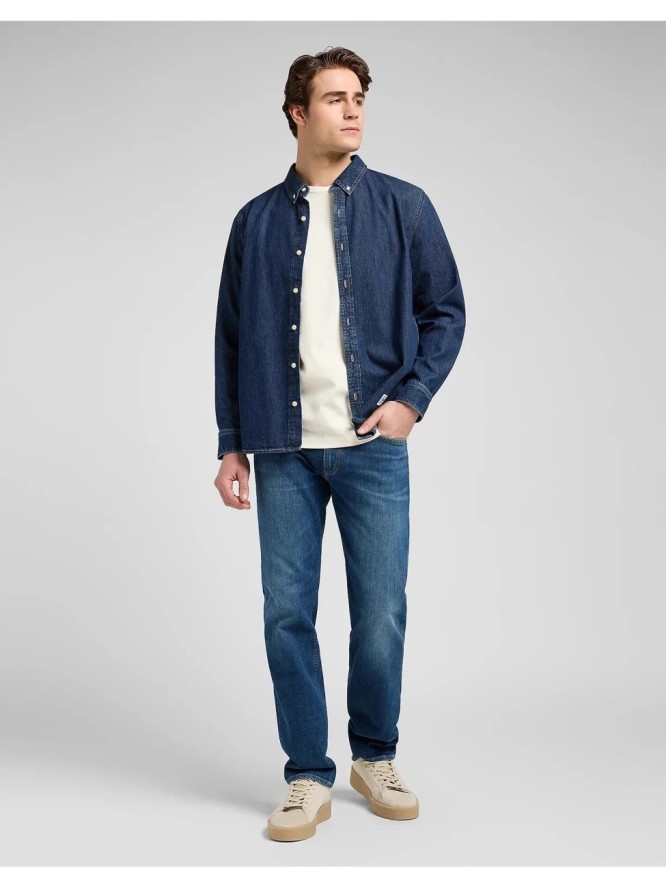MESKA KOSZULA JEANSOWA LEE NO POCKET BUTTON DOWN BLUE RIDGE 112370477