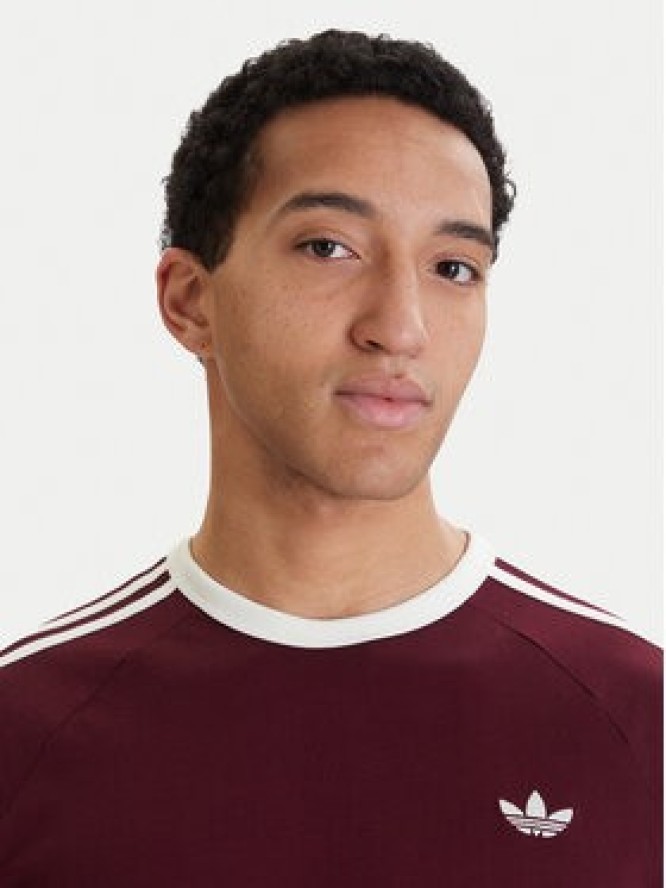 adidas T-Shirt 3-Stripes KQ9639 Bordowy Regular Fit