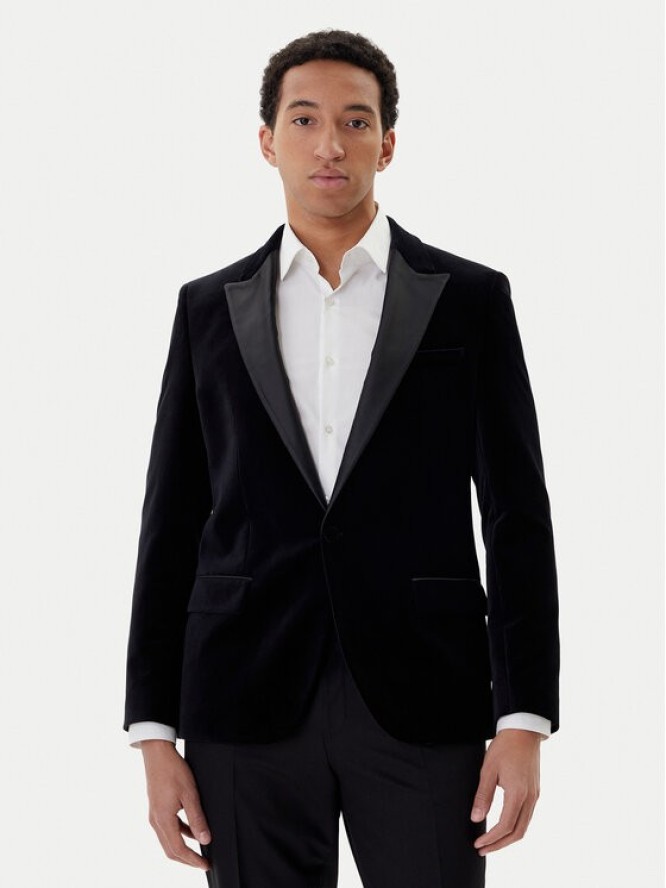 HUGO Marynarka Henry254E1X 50549032 Czarny Slim Fit