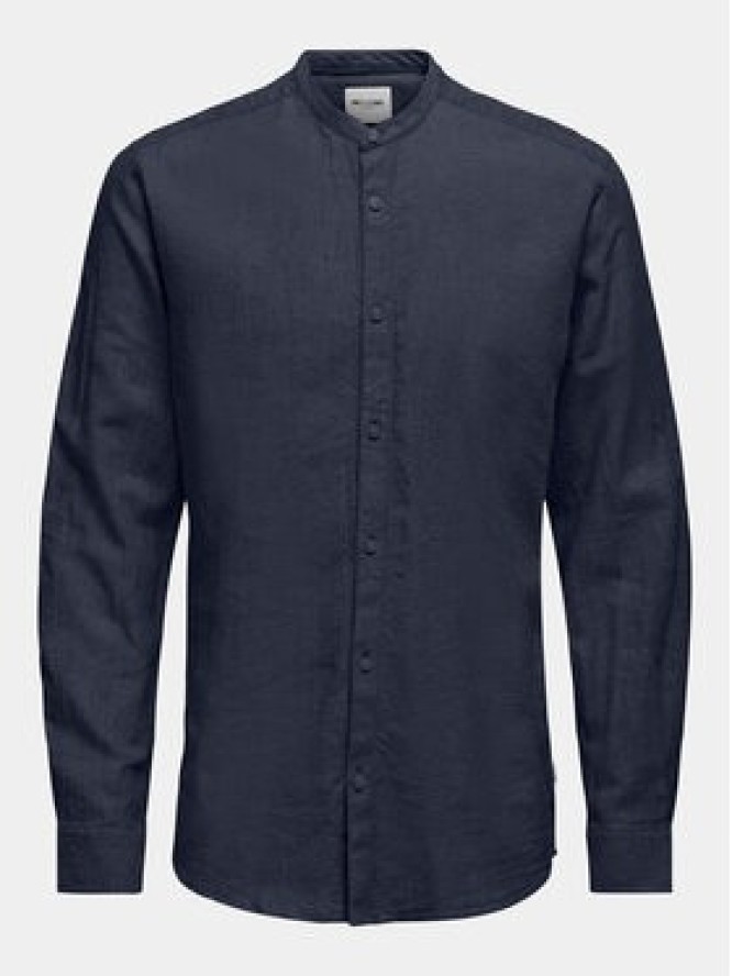 Only & Sons Koszula Caiden 22019173 Granatowy Slim Fit
