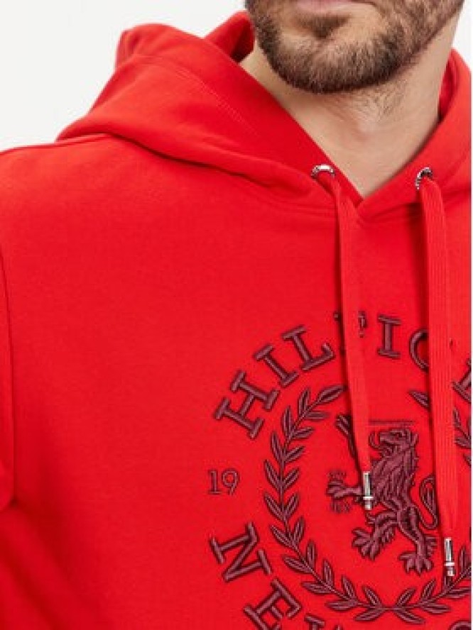 Tommy Hilfiger Bluza Big Icon MW0MW33650 Czerwony Regular Fit