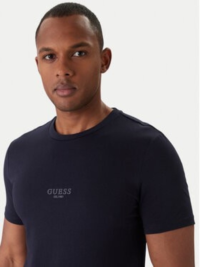 Guess T-Shirt M2YI72 I3Z14 Granatowy Slim Fit
