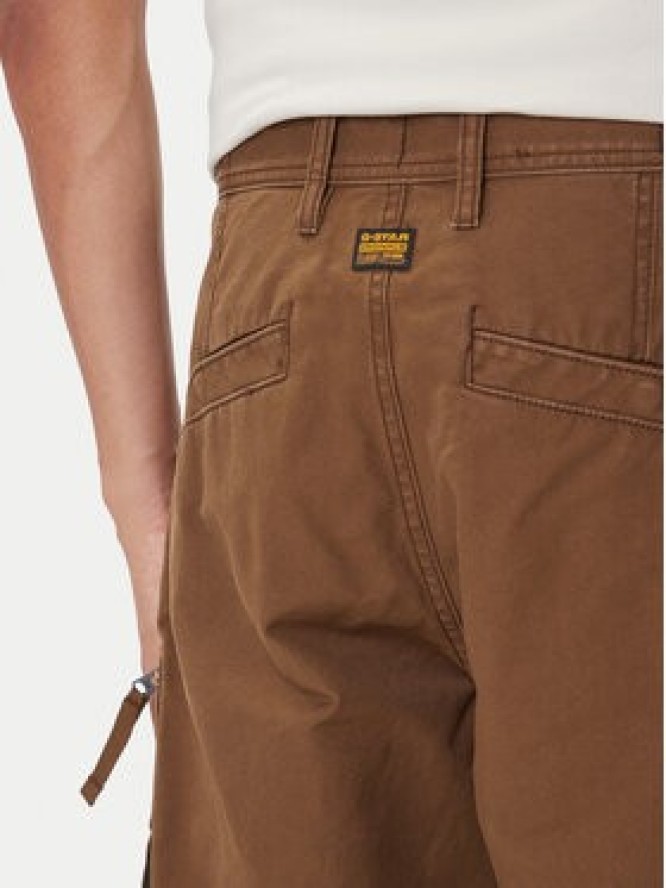 G-Star Raw Spodnie materiałowe R-3N D25224-D191 Brązowy Straight Fit